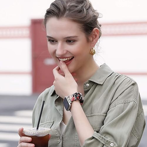 Miniatura 18 de TOYOUTHS - Bandas elásticas para Fitbit Versa/Versa 2/Versa Lite, edición especial para mujeres, niñas, elásticas, de tela, estampadas, de repuesto