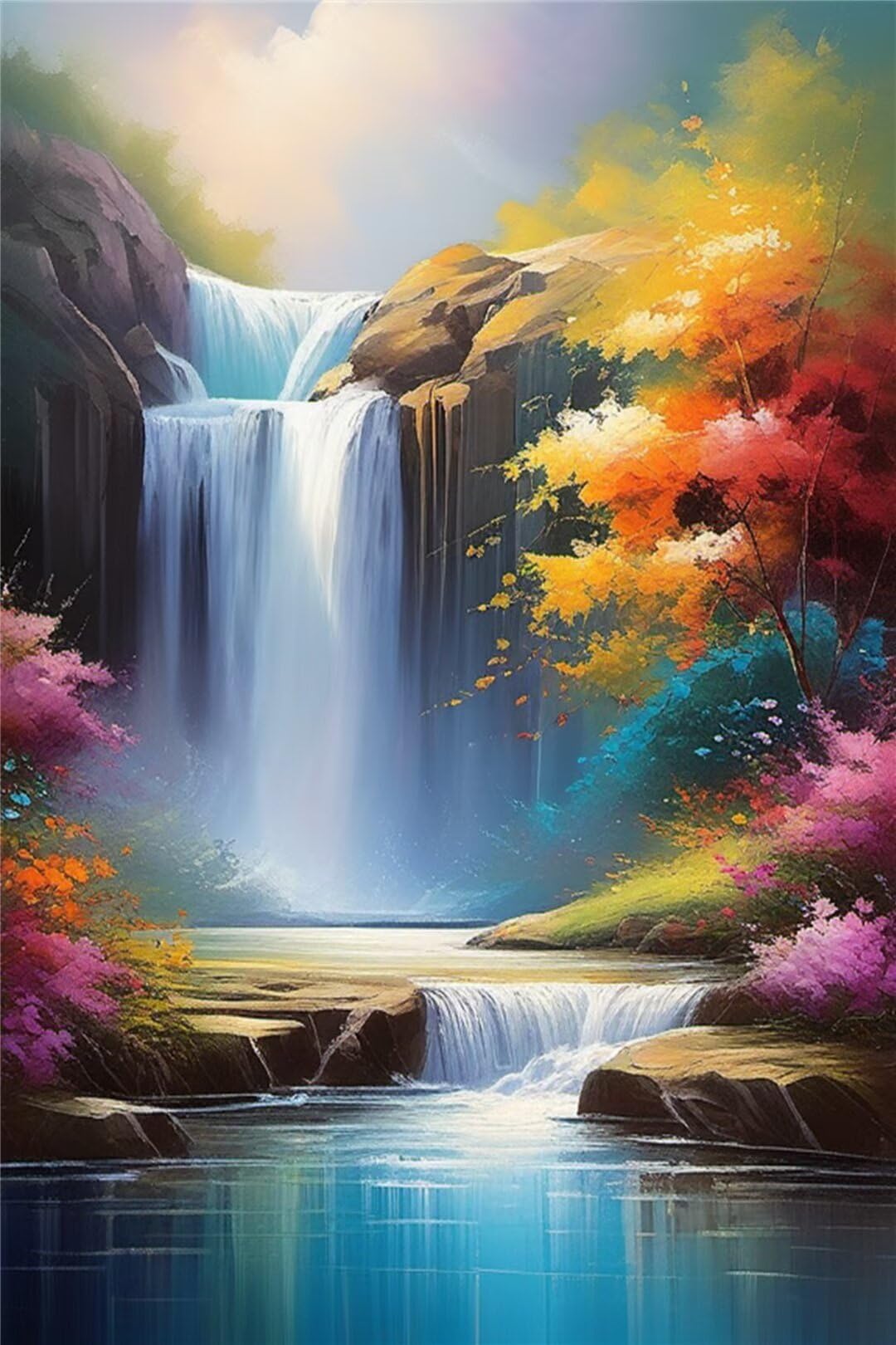 Kit de Broderie Painting Diamant 5D cascade, le cadeau créatif idéal pour adultes et enfants