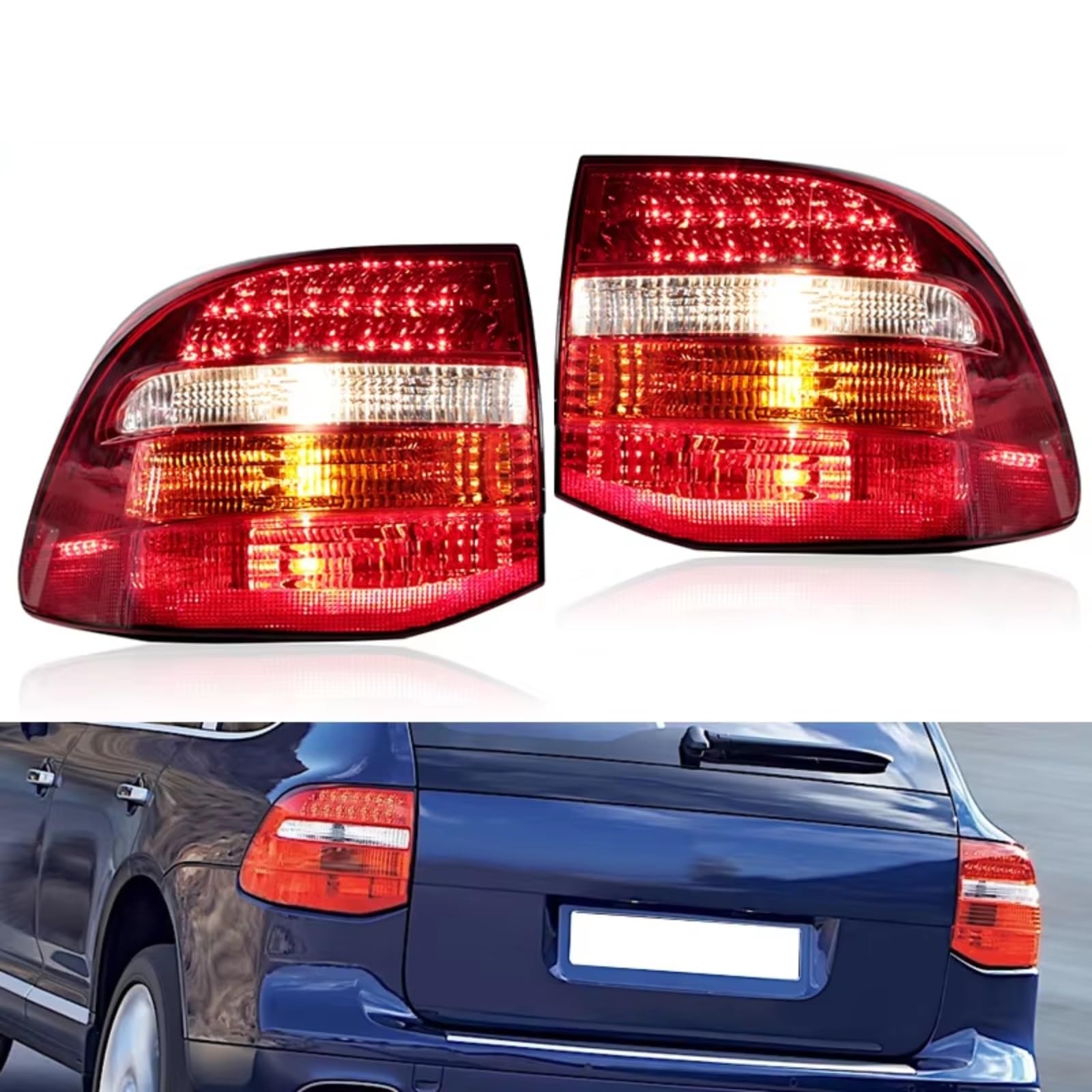 Fanale Fanalino Posteriore Luce Posteriore Indicatore Lampada Freno Direzione Fendinebbia 95563148801 95563148800 Compatibile Con Porsche Per Cayenne 2007 2008 2009 2010(Right)