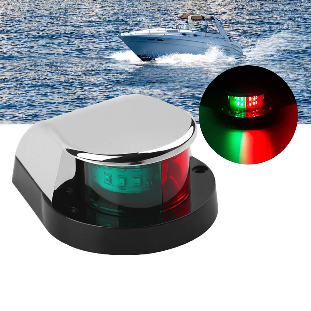 OsinmaxBoat Navigation Light, LED Bow Light for Boat,Marine LED Navigation Lights. Perfect Boat Front Light to Small Boat and Pontoon (Silver)