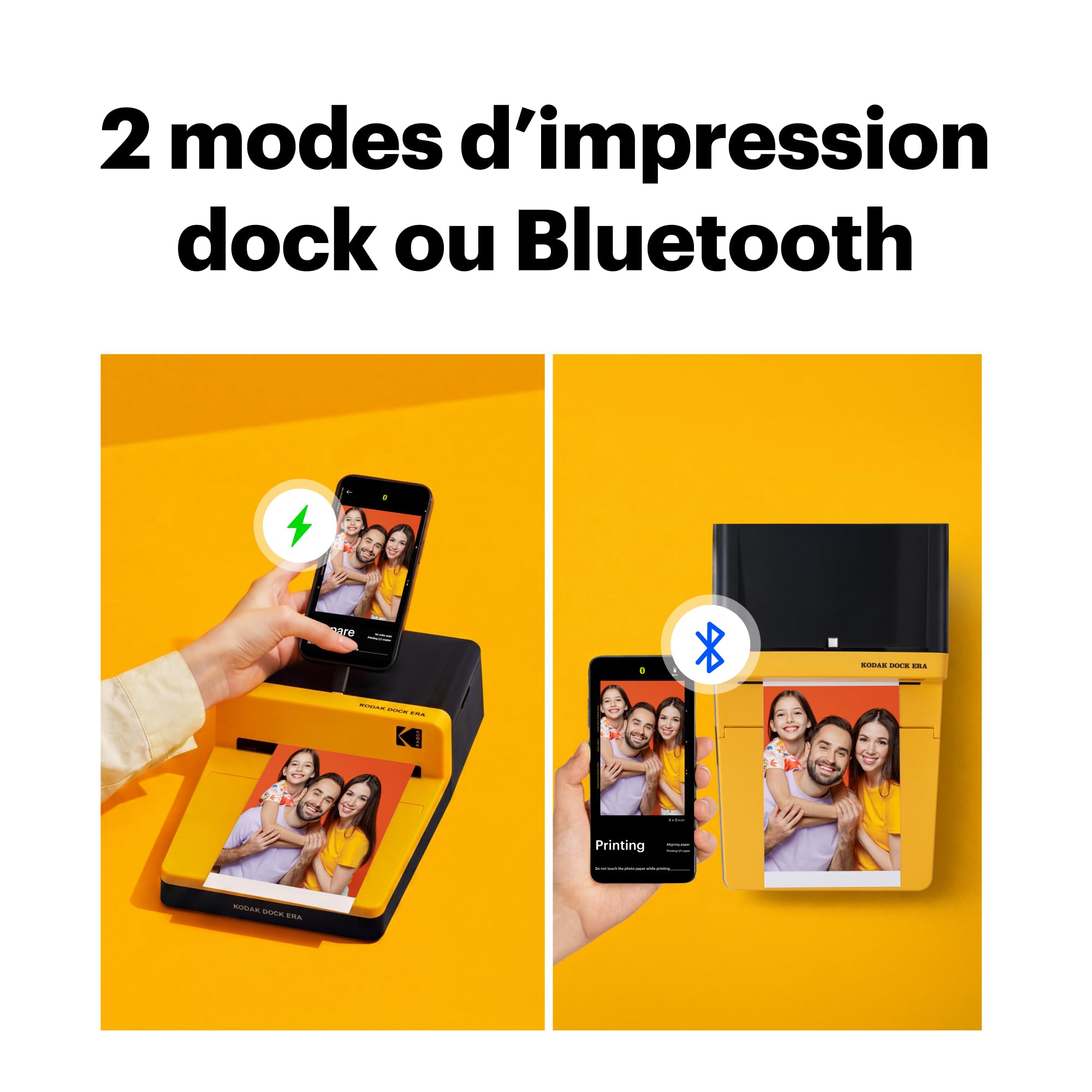 KODAK Dock Era Imprimante Photo 10x15cm avec Dock, 10 Feuilles