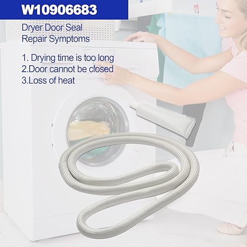 Miniatura 7 de El sello de la puerta del secador reemplaza W10906683 para el reemplazo W10823580 AP6034191 WP3390731 del sello del secador de WhirlpoolKenmore