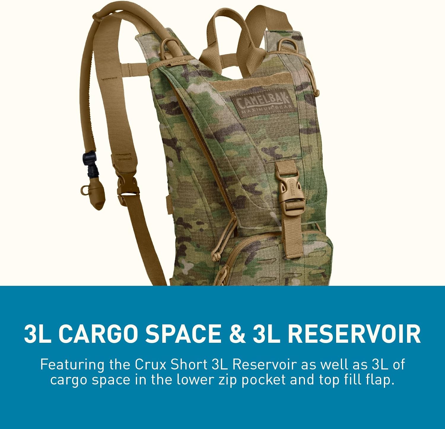 CamelBak Ambush 100oz Mil Spec Crux Hydration Reservoir Tactical Backpack
