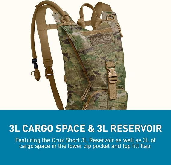CamelBak Ambush Tactical Hydration Backpack, LowProfile MOLLE Design with 100oz MilSpec Crux Reservoir, Multicam 2.0