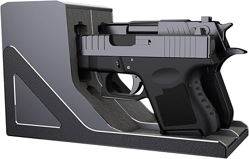 Miniatura 8 de Estante protector universal para pistolas, para almacenamiento seguro de armas, soporte para cargador de armas, 1 soporte para pistola y 3 ranuras