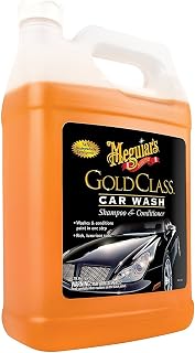 Meguiar's Gold Class Premium Car Wash Shampoo & Conditioner - 1 Gallon, Wax-Safe, Rich Suds for Swirl-Free Shine