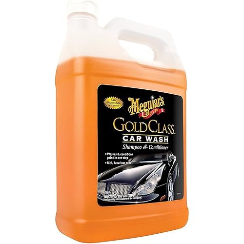 Meguiar's Gold Class Car Wash, Ultra-Rich Foam Car Wash Soap and Conditioner for Vehicle Cleaning, Paint Cleaner to Clean and Condition in One Easy Step, 1 Gallon
