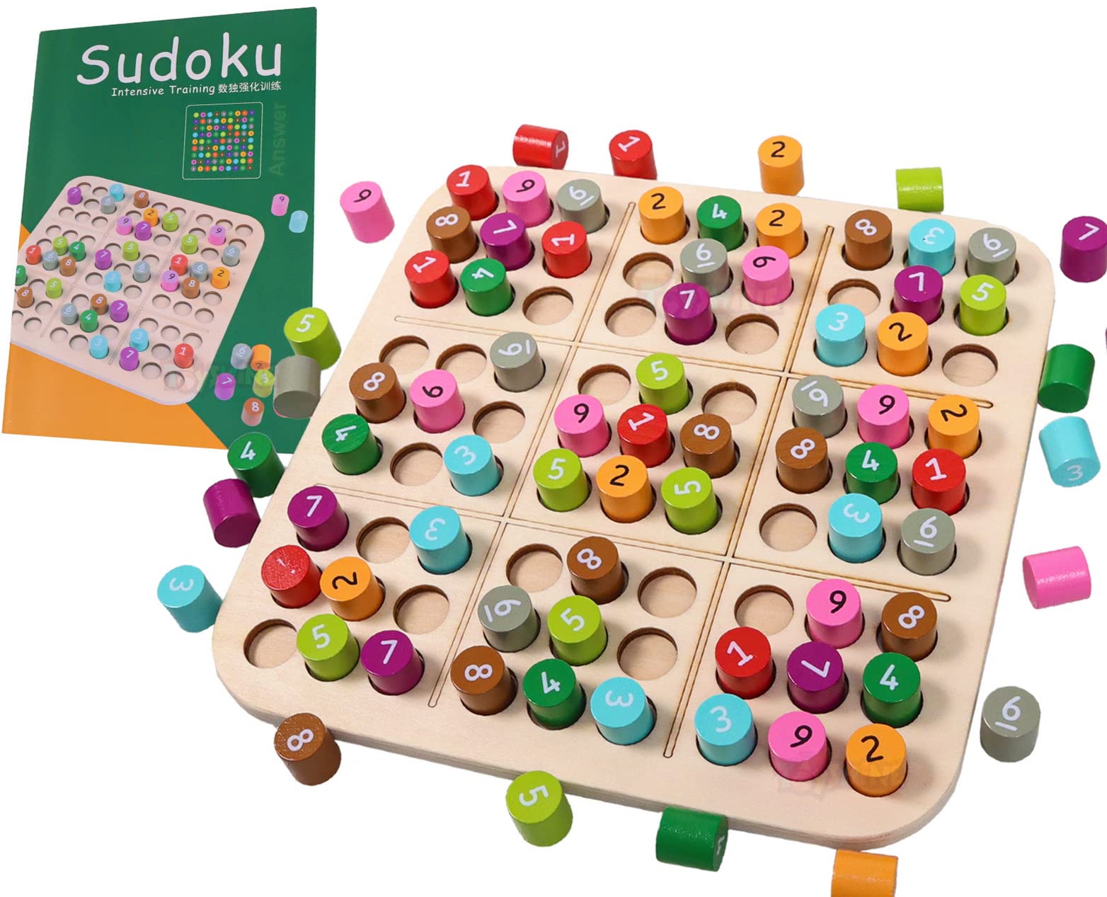 Toyshine Wooden Sudoku Game Board Game Puzzles Math Brain Teaser Train Logical Thinking AbilityToys Educational Desktop Game for Kids (B09MCSV542) Amazon Price History, Amazon Price Tracker
