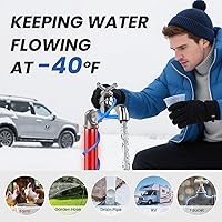 Vista 2 de Cinta de calor de 6 pies para protección contra congelación de tuberías de agua, YeloDeer con traza de calor autorregulable con termostato, cable