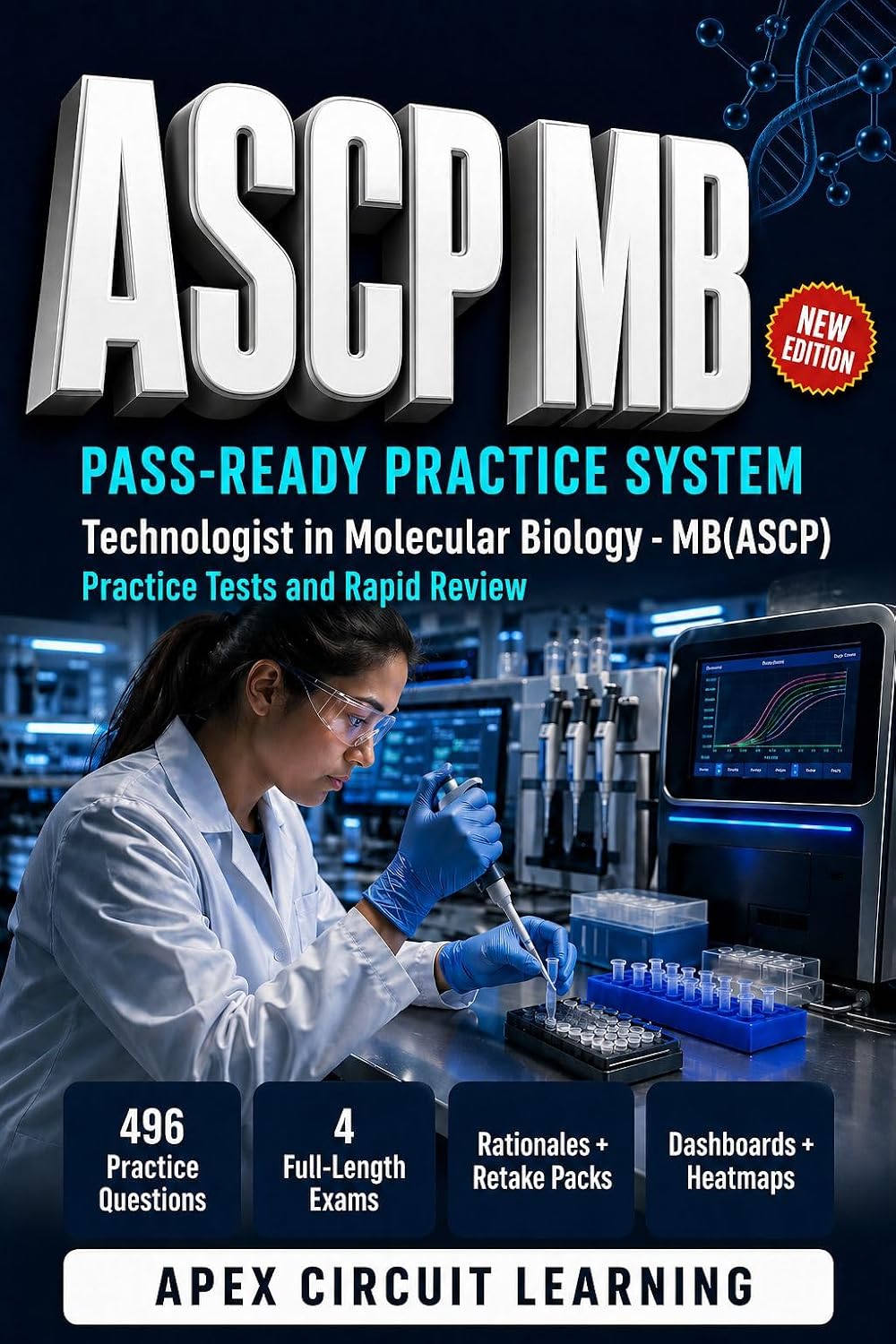 ASCP MB Pass-Ready Practice System: Technologist in Molecular Biology - MB(ASCP) Practice Tests and Rapid Review