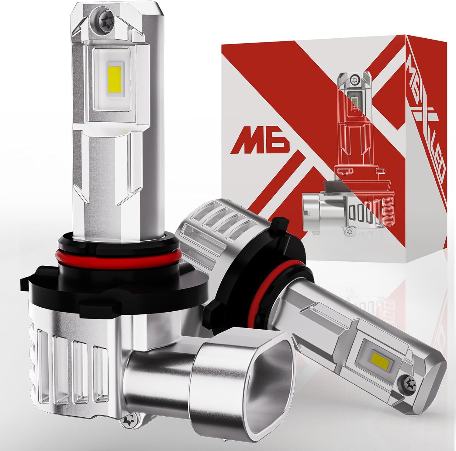 9005/HB3 Fog Light Bulbs, 800% Ultra Brightness,6500K Cool White, 1:1 Mini Size Halogen Bulb Fit, Plug-N-Play Easy Installation, IP68 Waterproof,Pack of 2