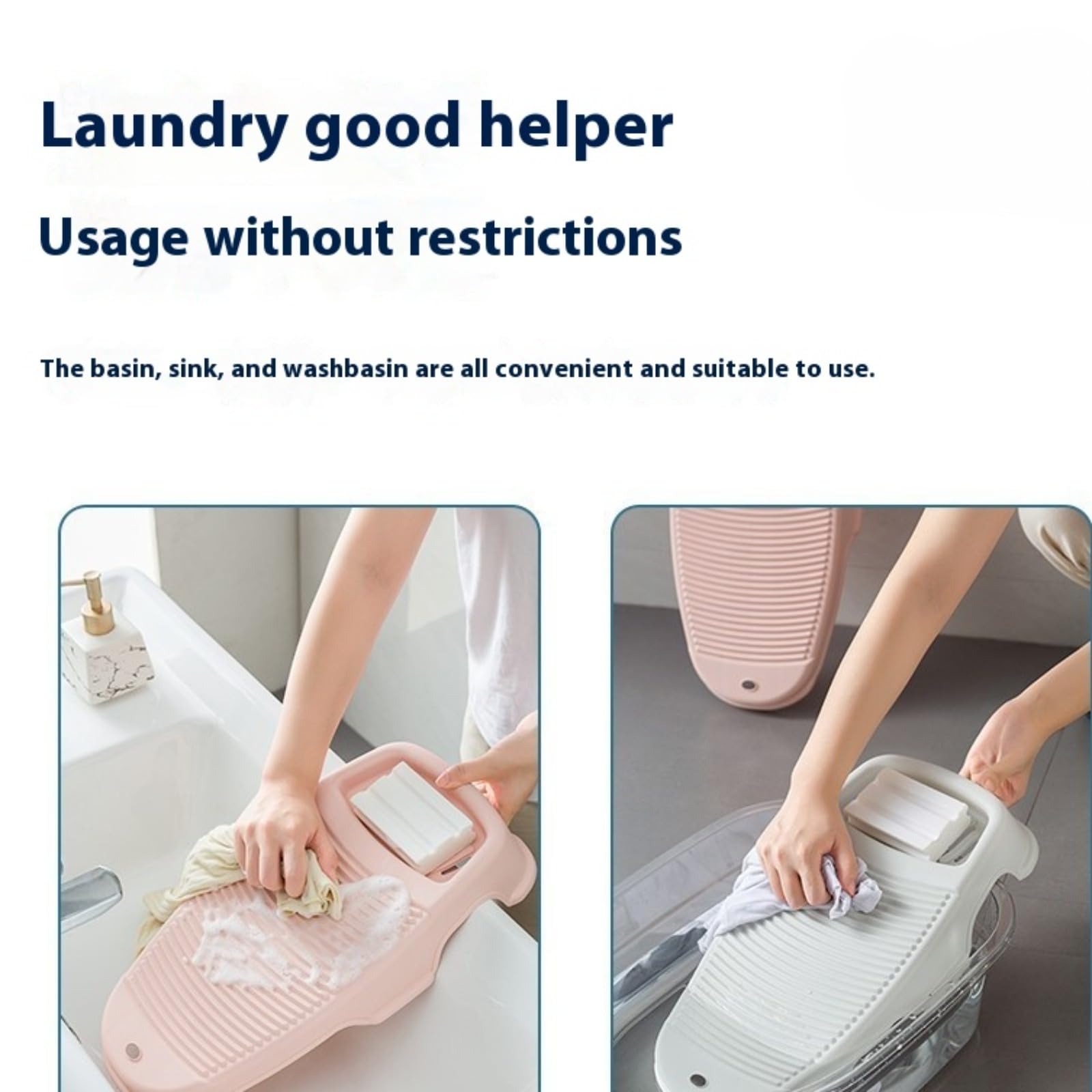 Tabla de Lavar Plástica Antideslizante para Ropa Pequeña Lavadero Grueso y Duradero para Uso Doméstico Accesorios de Lavandería Eficientes,tabla de lavar ropa a mano