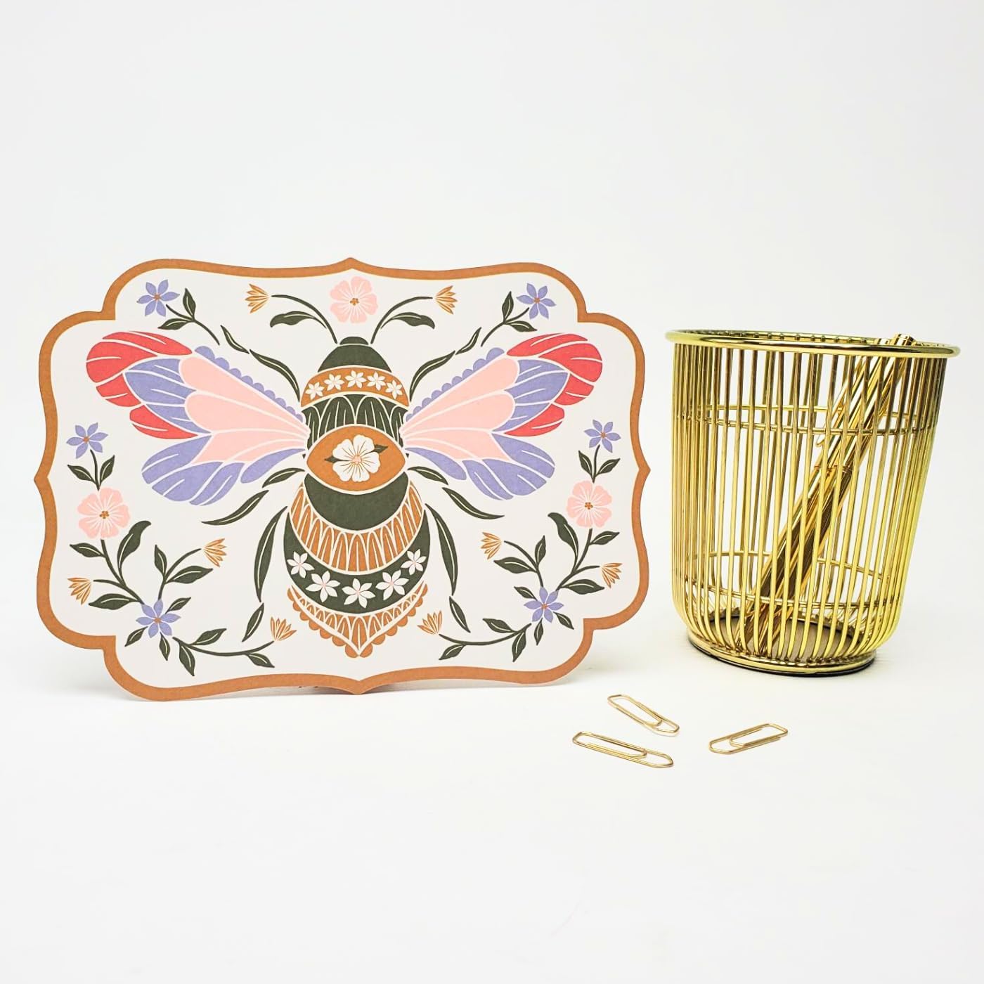 Lady Jayne Boxed Stationery Notecard Set with 20 Flat Die-Cut Note Cards and Envelopes, 5" x 7", Wildflower Meadow Floral Bee (82051) - Image 4