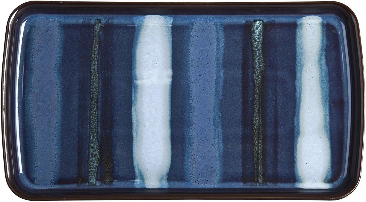 Denby USA Peveril Accent Rectangular Platter, Blue