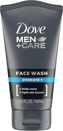 Dove Men Face Wash Hydrate Plus 5 oz | For dry skin. Mild cleanser.