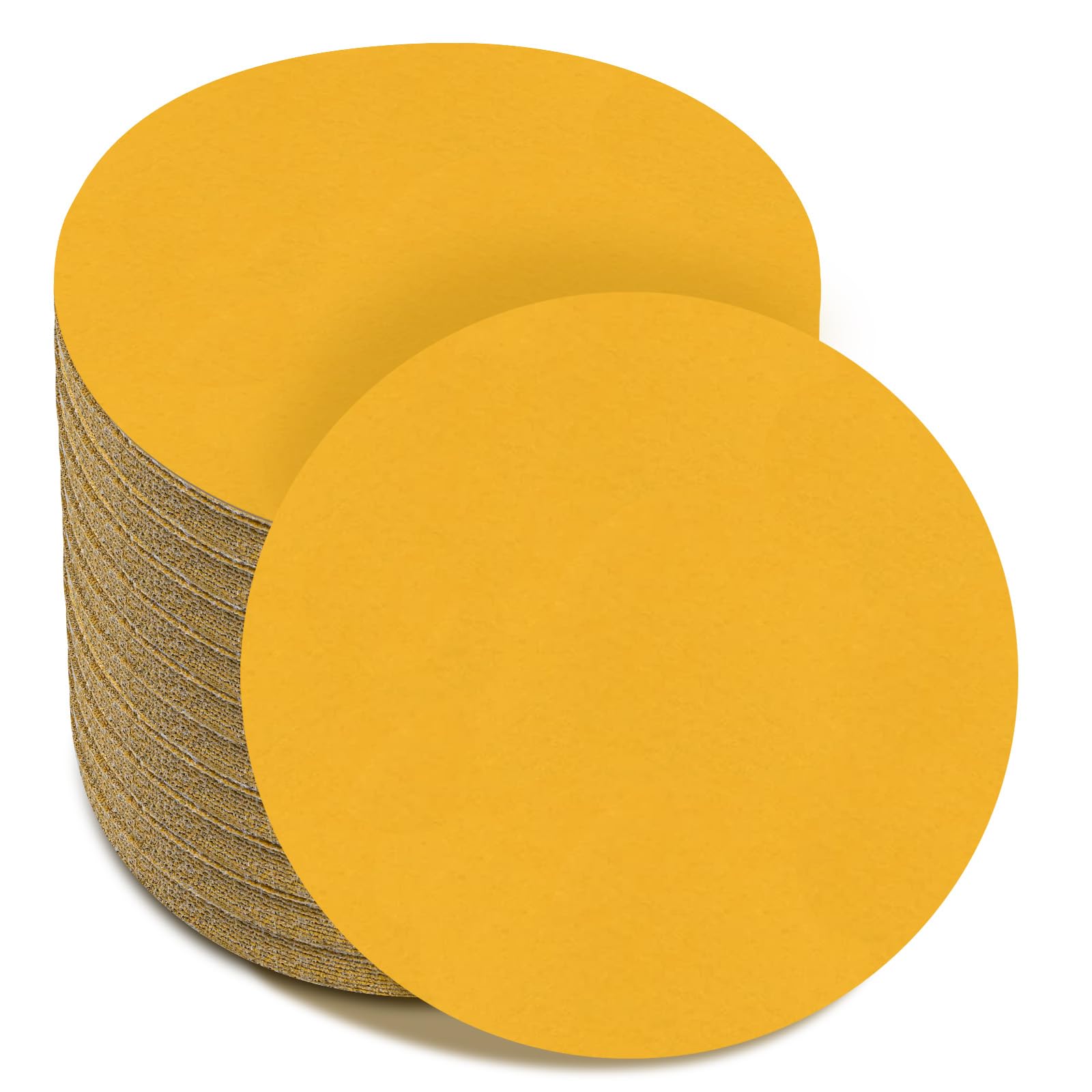 SPEEDWOX Lot De 100 Disques Abrasifs Auto-Agrippants Ø 15,2 Cm - Grain 120 - 6 Trous - Pour Ponceuse Excentrique - Jaunes