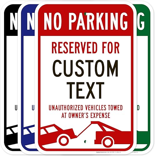 Miniatura 12 de My Sign Center - Letrero personalizado de no estacionamiento, letrero de estacionamiento reservado personalizado para negocios, 10 x 14 pulgadas,