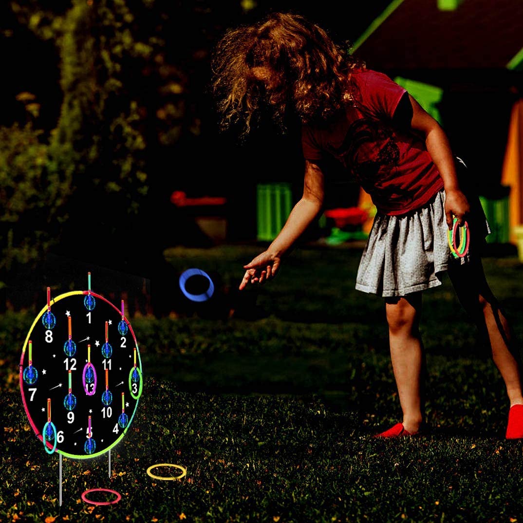 Buy Unbrands LLKMDSS 12.5 Inch Glowing in The Dark Ring Toss Game