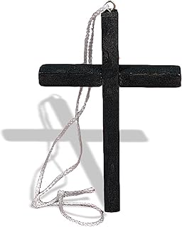 Monk Cross (Black) Plastic Halloween Costume Accessory