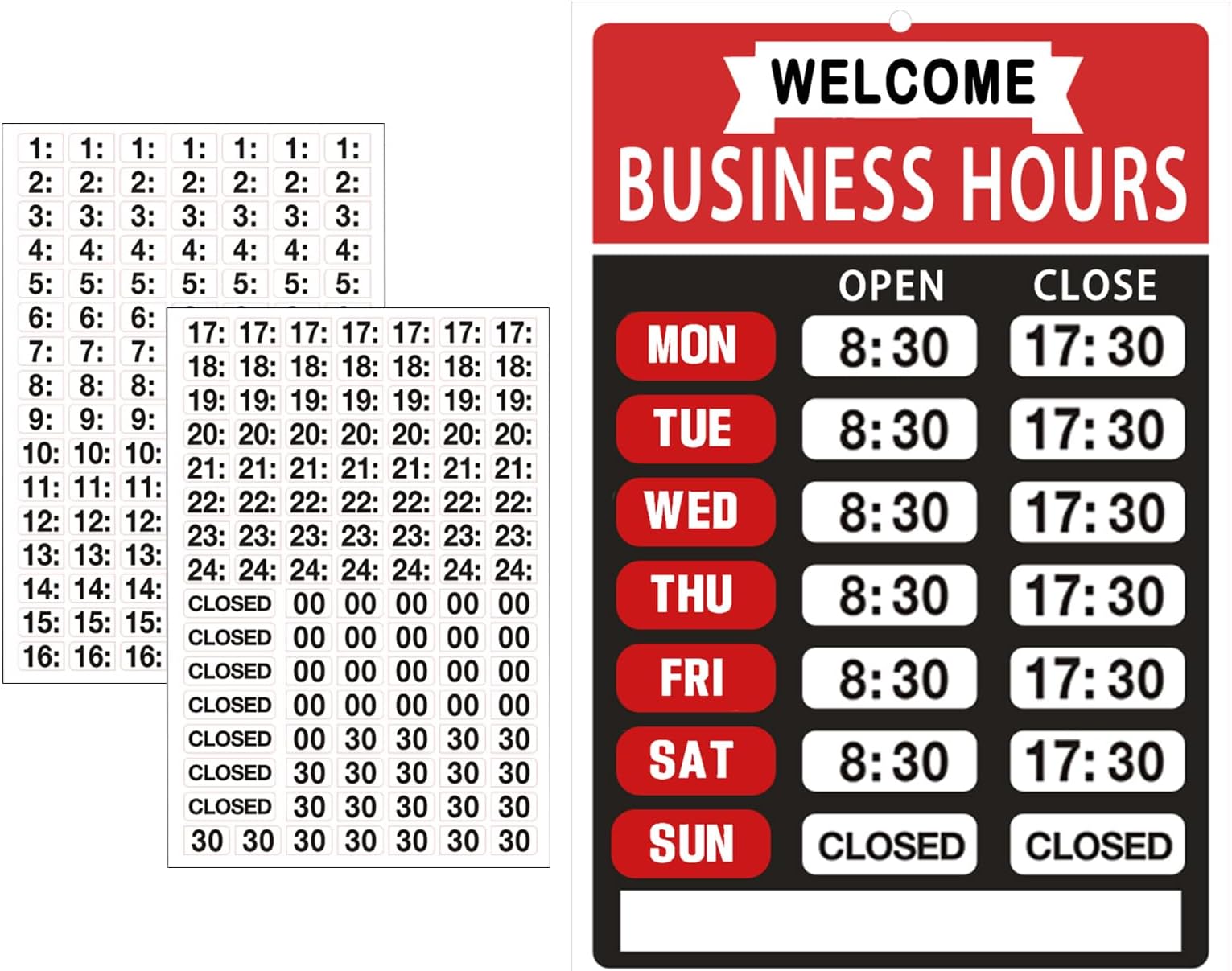 1 Set Business Hours Sign Opening Hour Sign Changeable Store Hours Sign 57b41e3f 7202 41df 8b65 30fdf8b5924b.8549d0277b4b09bd8494ad1635804c89