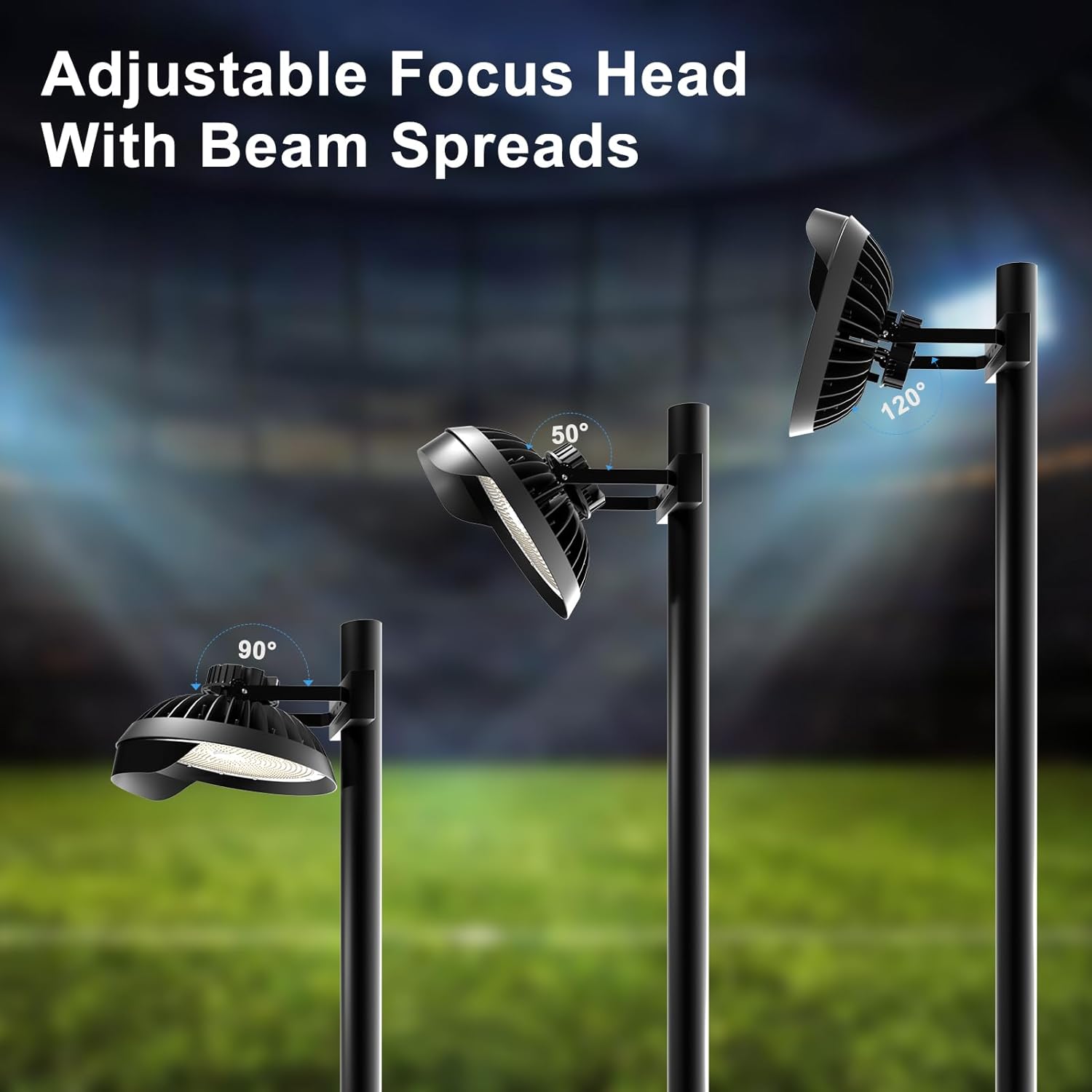 Lightdot 350W(400 * 1W Chips) LED Stadium Lights 52500Lm (1400W Eqv.) LED High Mast Lights Outdoor, AC100-277V IP65 Waterproof Outdoor Sport Count Light