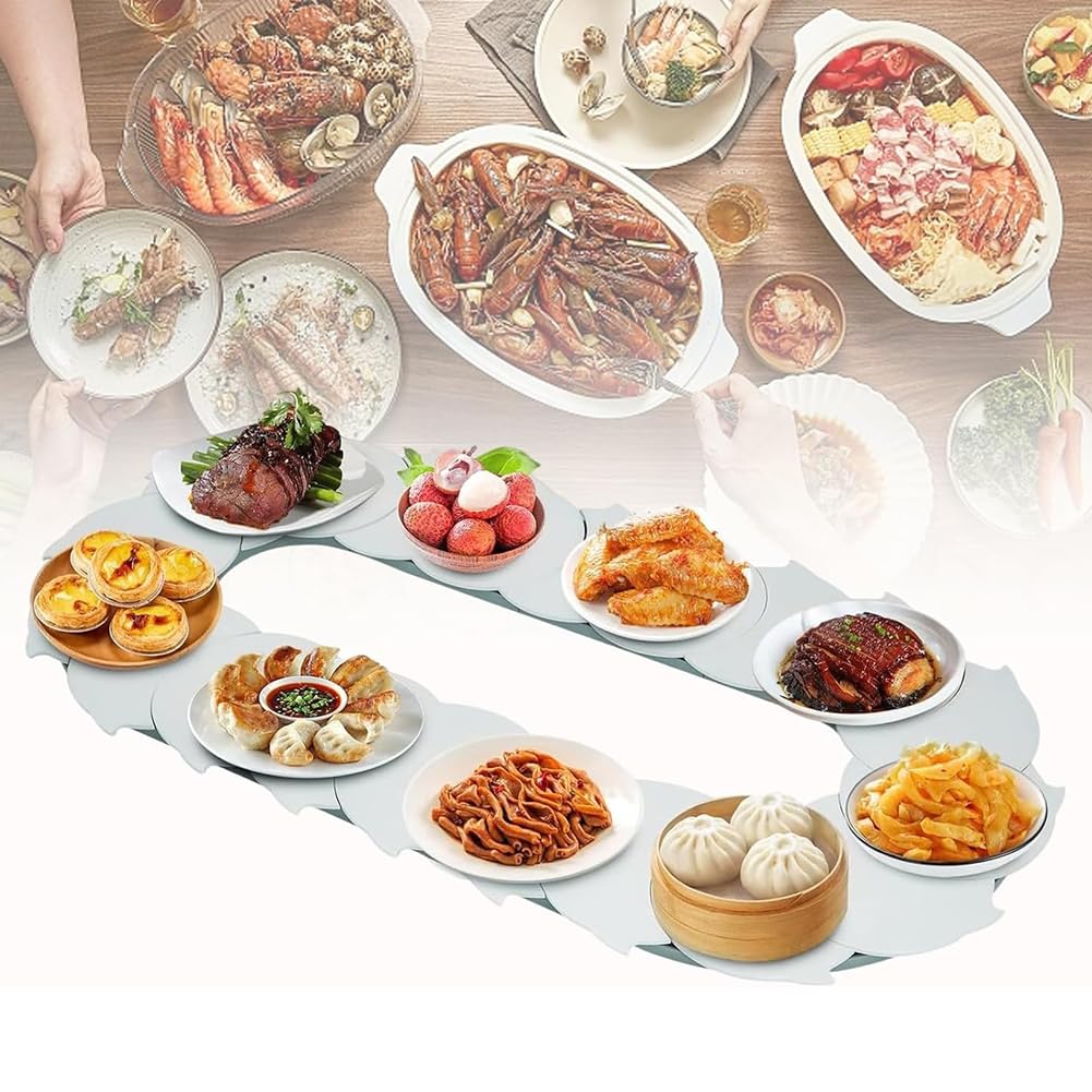 Plateau tournant alimentaire rotatif à 360° réglable manuel de 1,2 m pour grande table