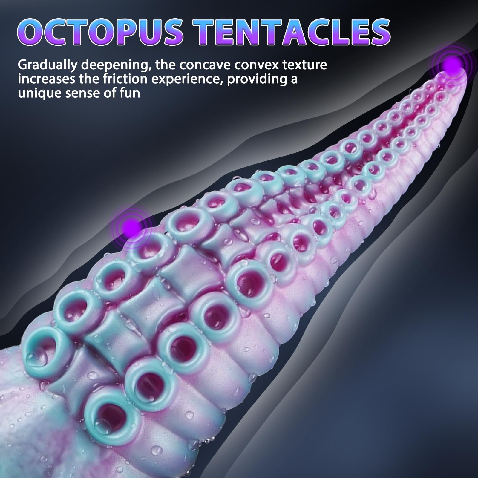 BDSMYEE Grande plug anale in silicone con ventosa, dildo anale a tentacoli, giocattolo sessuale per coppie, dildo anale allungatore a coda, giocattolo anale per donne e uomini, sesso estremo (S)