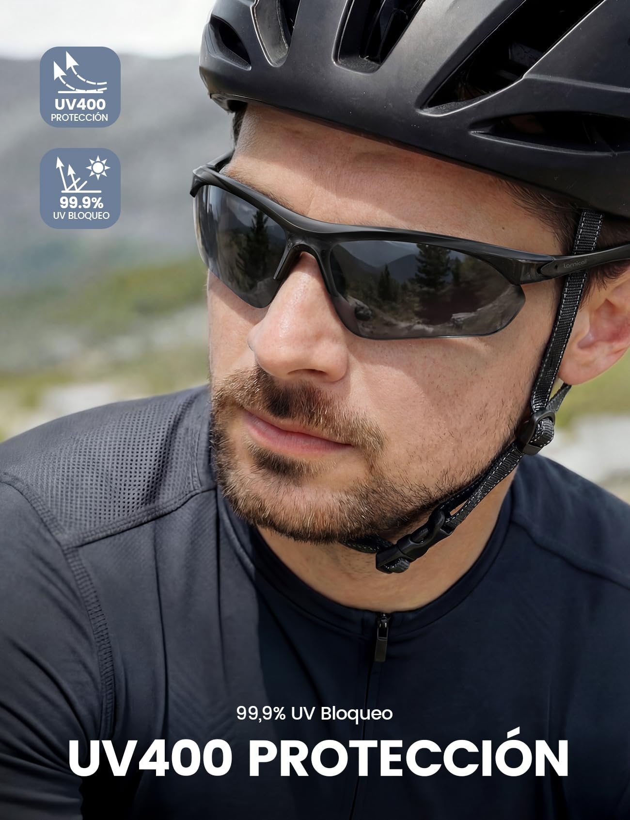 Lamicall Gafas de Sol Ciclismo UV400 Protección TR90 Marco Deportivas