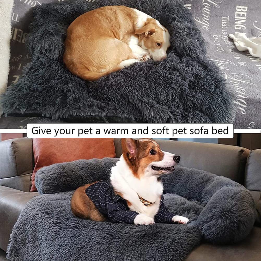 ANQI Lits Comfy pour Chien,Panier Chat Moelleux Dehoussable,Tapis antidérapant pour Chien,XL Coussin Chien Orthopedique,XXXLCanapé Moelleux pour Chien,Apaisant en Peluche Doux
