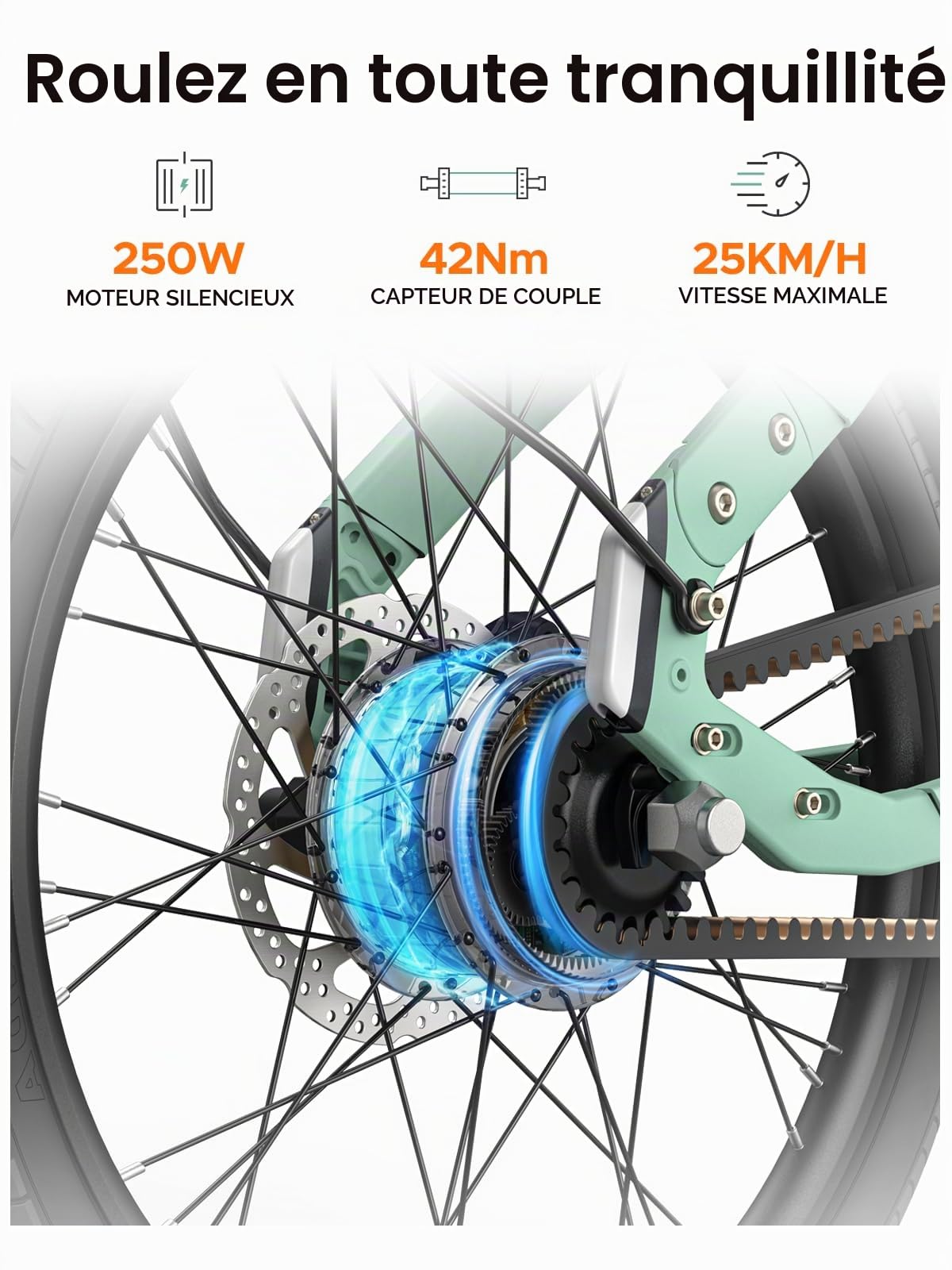 ENGWE Velo Electrique Homme-vélo électrique Batterie 36V 9.6Ah, P20 | jusqu'à 80 km, vélos électriques Moteur 250W Max 25km/h, Velo Electrique Pliable Pneus 20 * 1,95 Pouces,