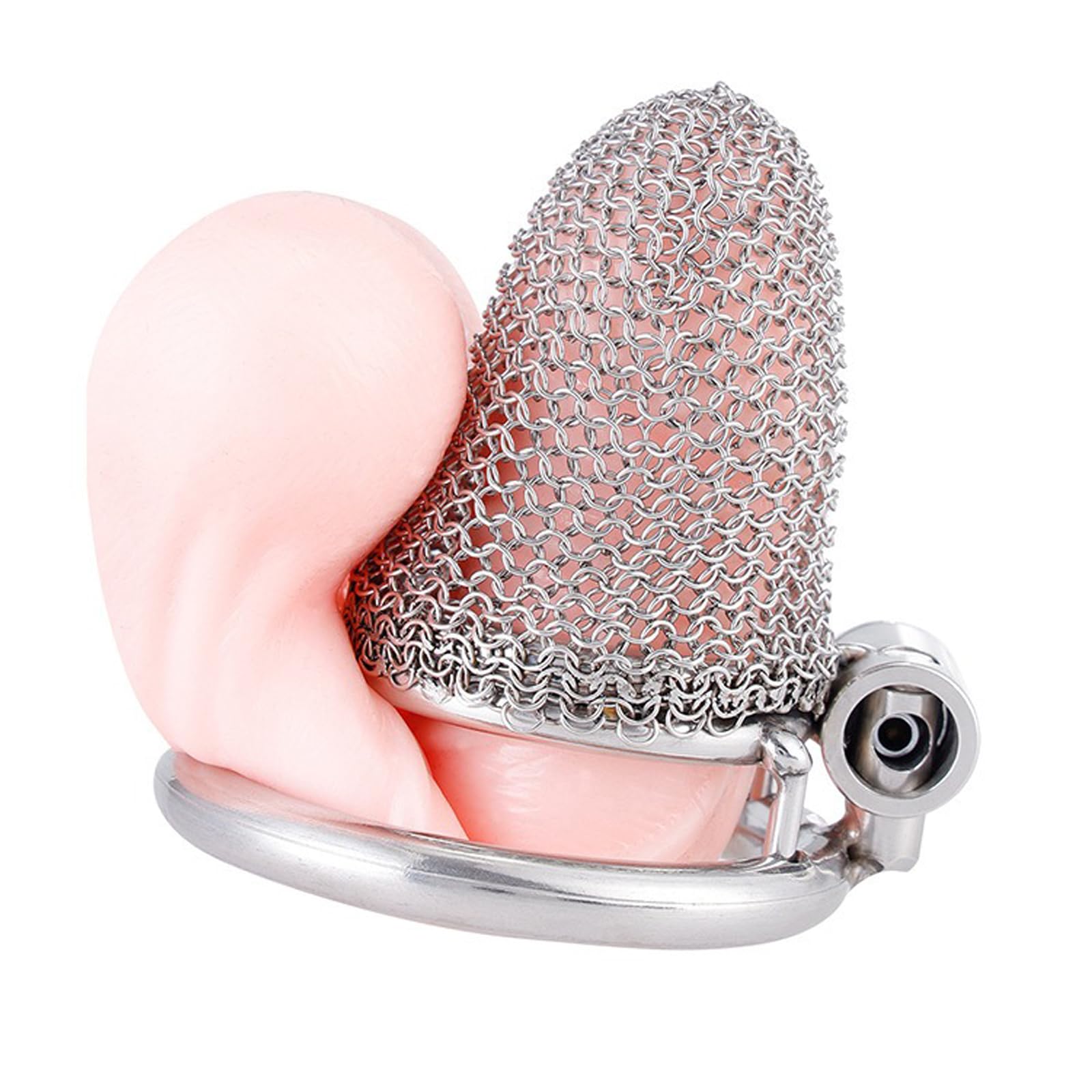 Keuschheitskäfig-Set aus Edelstahl mit drei Ringen, atmungsaktives Mesh-Metall-Peniskäfig, Keuschheitsgürtel für Männer, SM-Paare, Bondage, Peniskäfig, extreme Keuschheit, Sexspielzeug