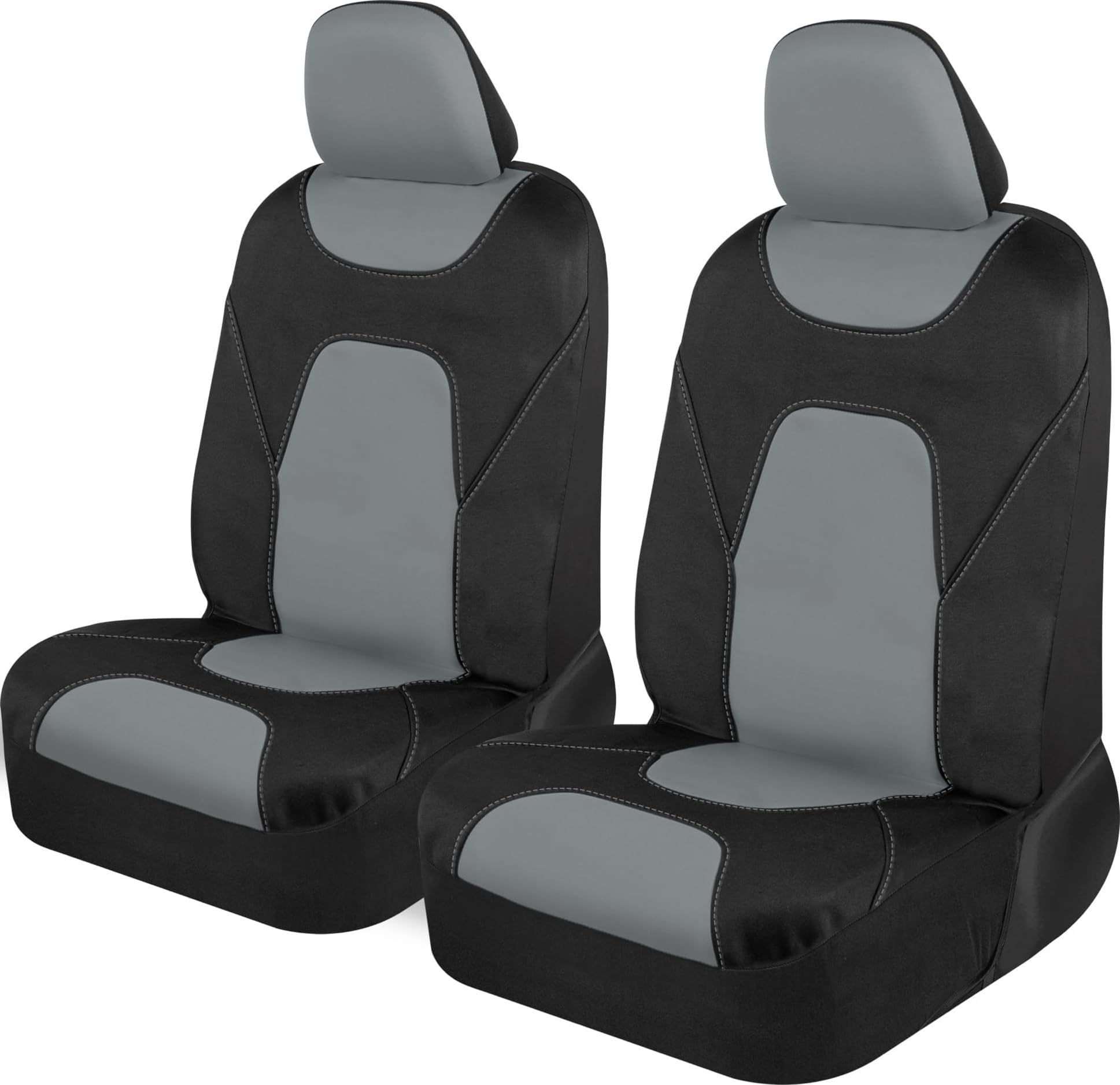 Motor Trend AquaShield Waterproof Front Seat Covers, Gray Seat Covers for Cars โ Neoprene Front Car Seats Cover, SUV Seat Covers Protector - Car Interior Cover for Auto, Trucks, & Dog Owners