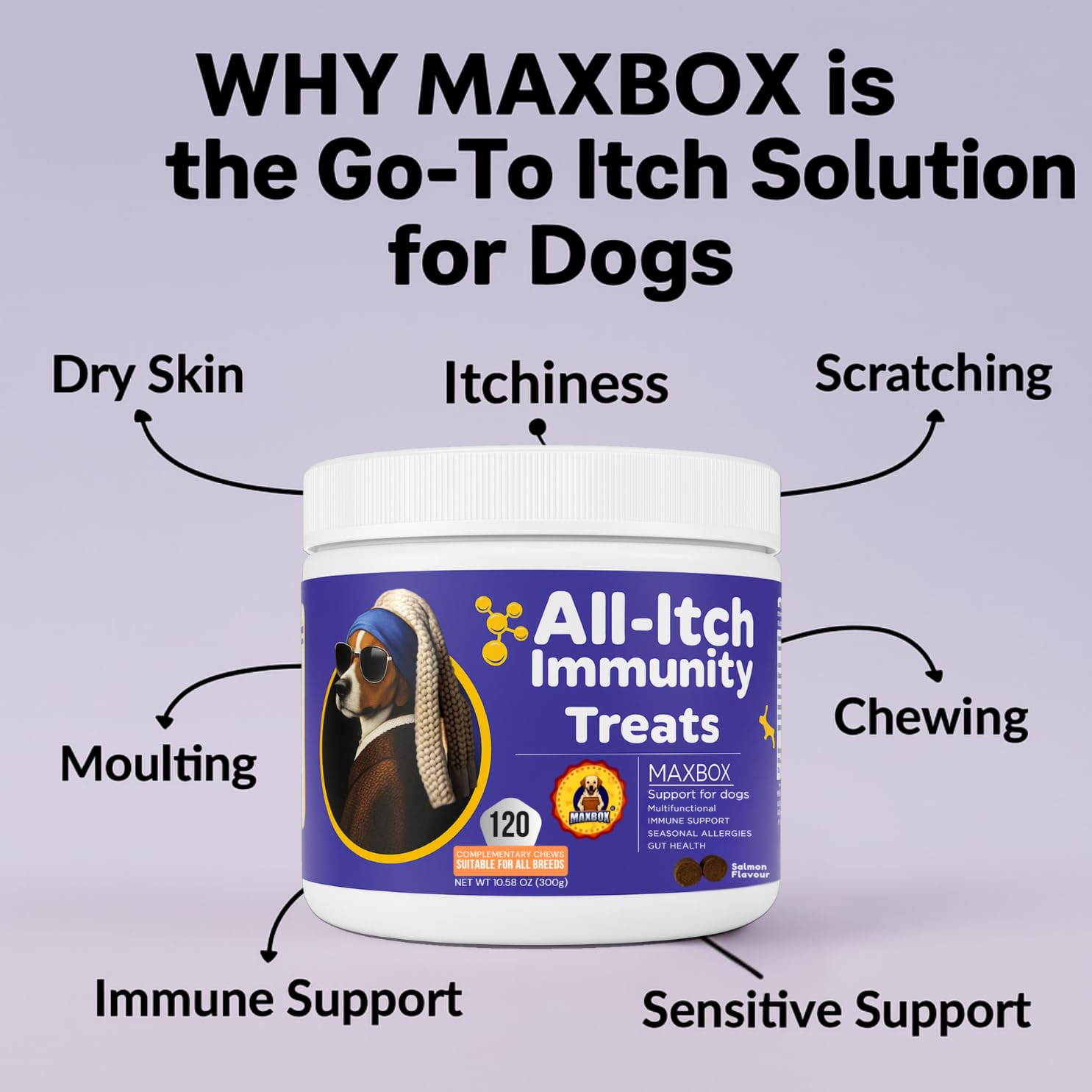 Itchy Dog Skin Relief & Immunity Treats, Powerful Dog Itchy Skin Relief for Itchy Skin Licking, Scratching, Soothe Itchy Paws - Image 4