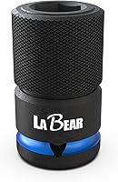 Vista 8 de LABEAR Portabrocas de Liberación Rápida Cuadrado de 3/8" a Adaptador de Impacto Hexagonal de 1/4", con Tornillo Ajustable Patentado, Acero Cr-Mo