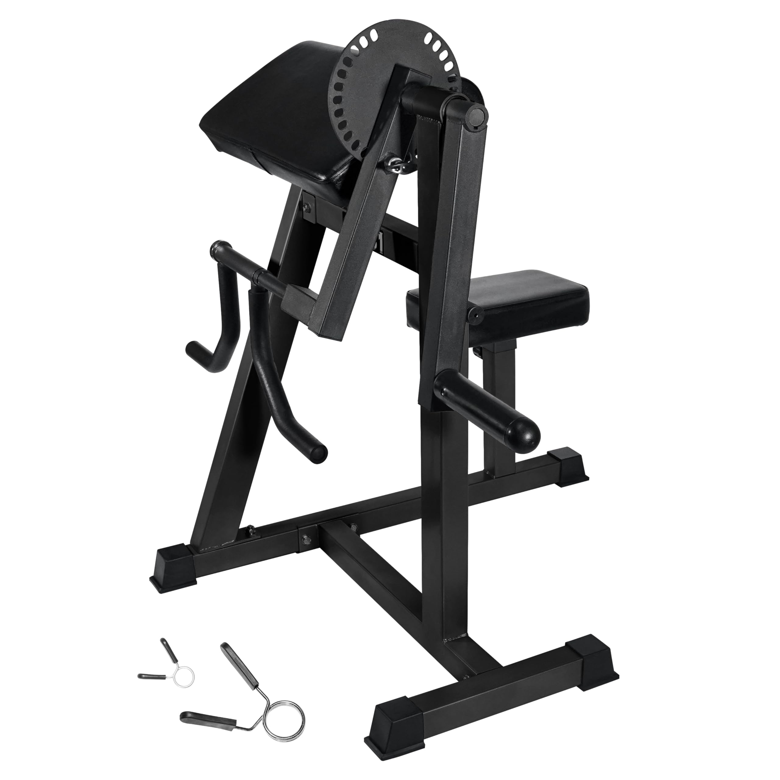 Valor Fitness Adjustable Preacher Curl Bench – Plate Loaded Arm Curl Station for Biceps and Triceps Workouts – Home Gym Strength Training Equipment