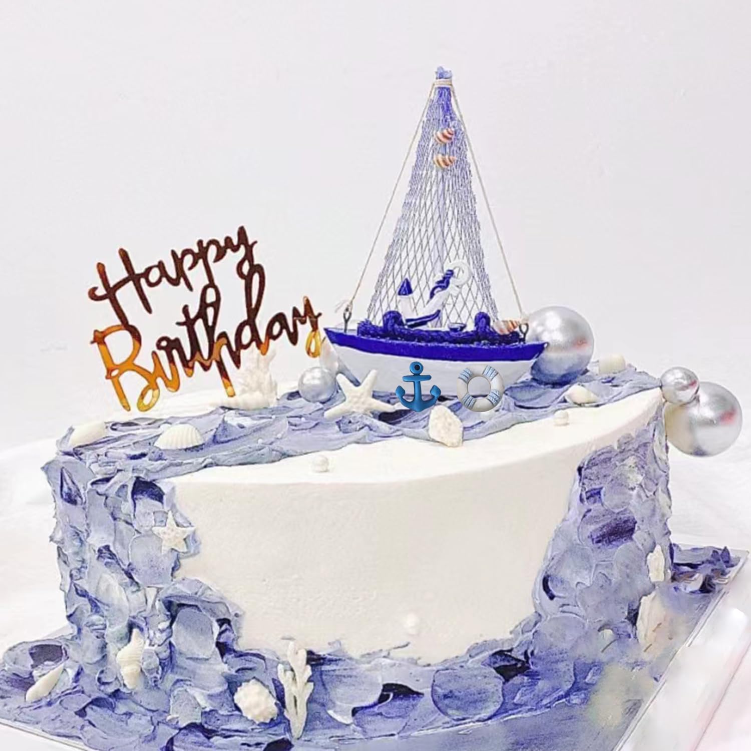 MINFEIDMS Ruderanker Silikon-Fondantform Für Zucker, Kuchen, Dekoration, Cupcake-Topper, Süßigkeiten, Schokolade, Gummipaste, Süßigkeiten, Polymerton