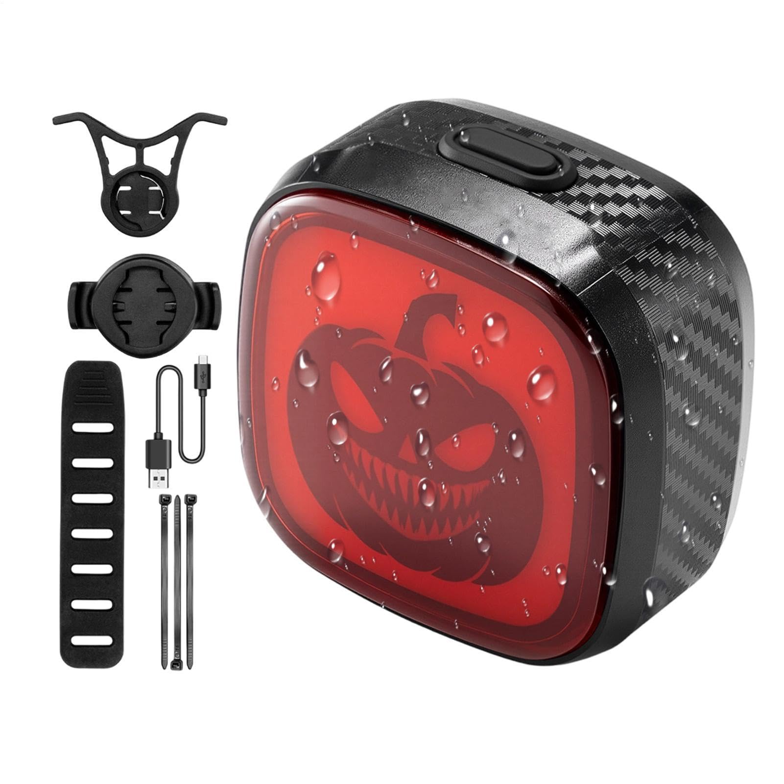 Luz trasera de bicicleta de 3 modos impermeables y conector Tipo-C para montaña 8