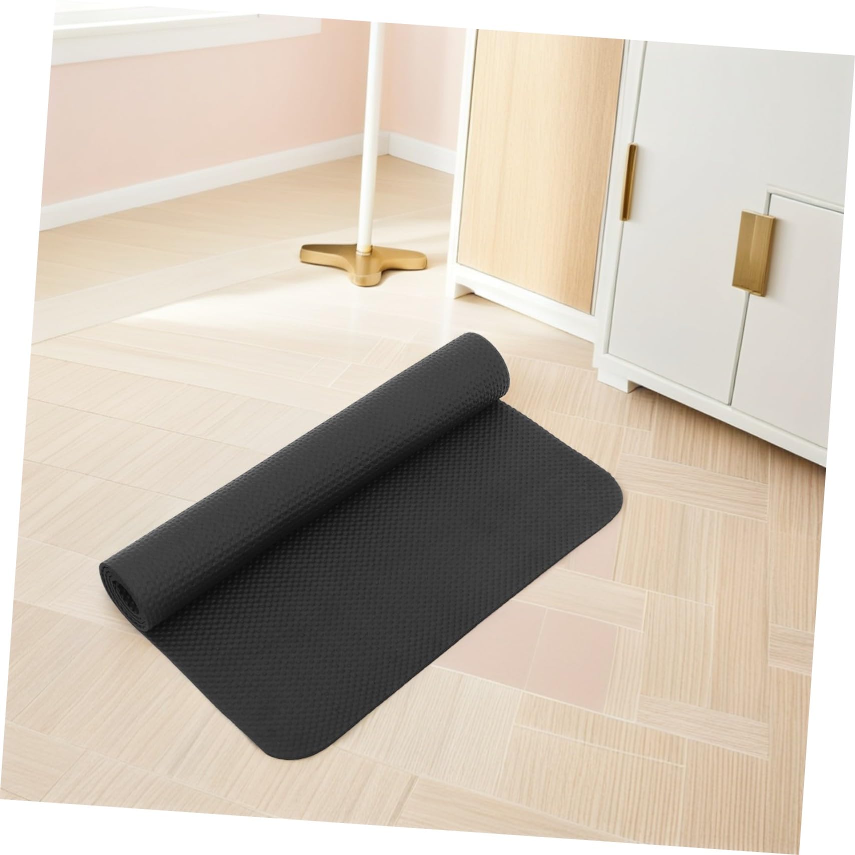 Tappetino Insonorizzante Nbr per Attrezzatura Fitness Protezione Pavimento Resistente e Antiurto per Tapis e Cyclette Nero
