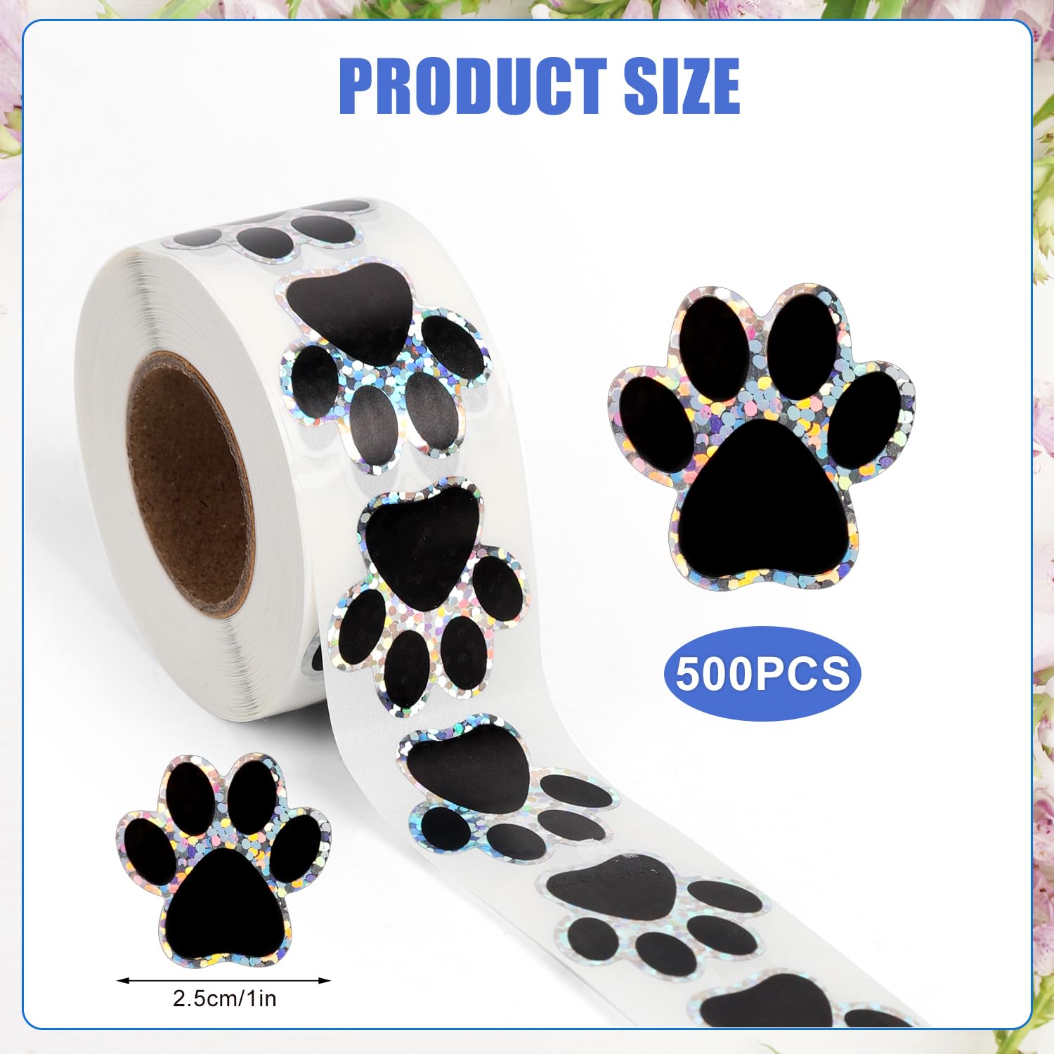 Lot De 500 étiquettes Autocollantes Colorées En Forme De Patte De Chien De 2 ,5 Cm Pour Enfants, Pour Cadeaux, Envois, Vétérinaires, Niches, Décoration De Salle De Fête, Sceaux D'enveloppe