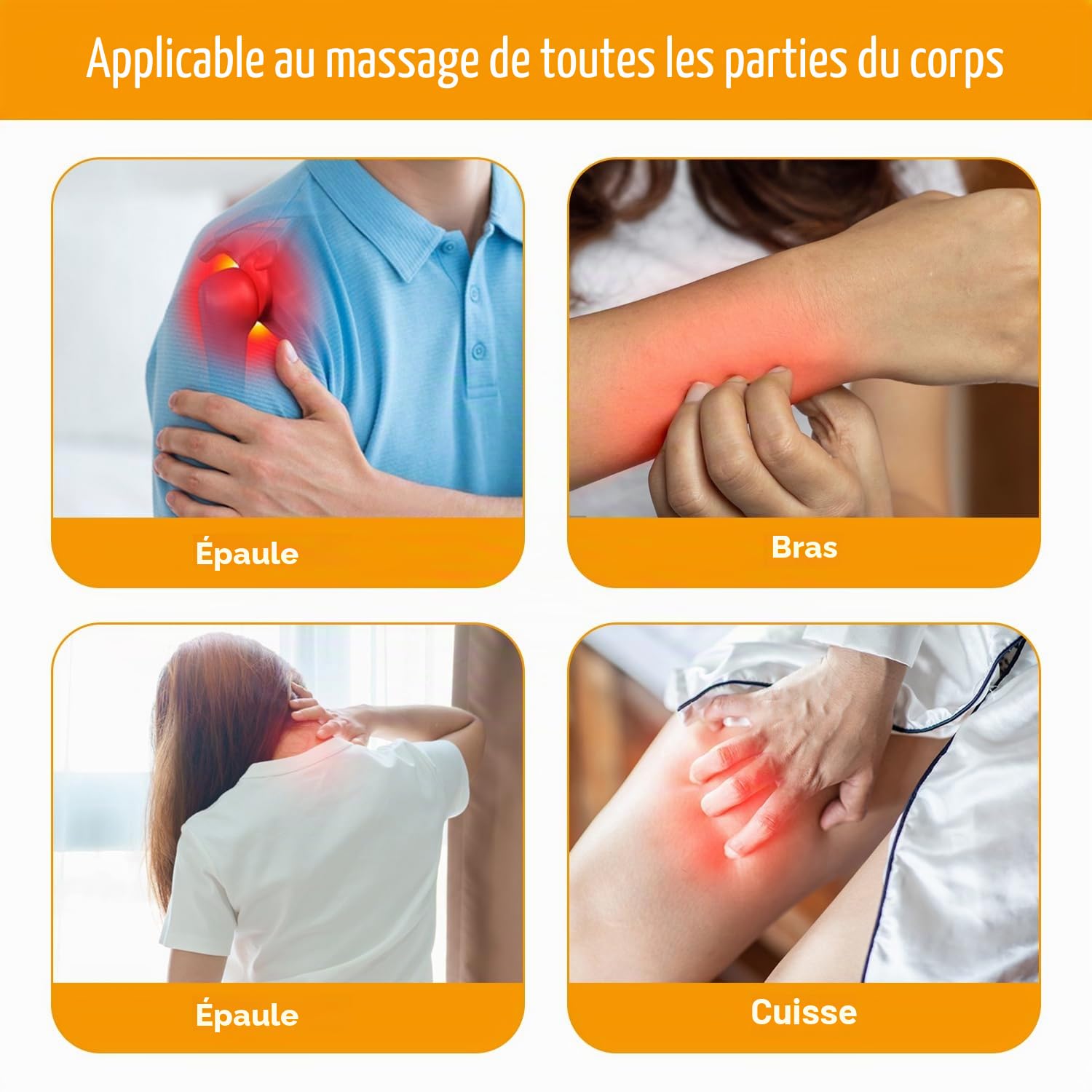 Masseur Cervical EMS, Points D'acupuncture du Massage Lymphatique Cou 6 Modes 15 Niveaux D'intensité Massage Cou Portable avec Fonction Chauffante pour Maison, Bureau, Voyages