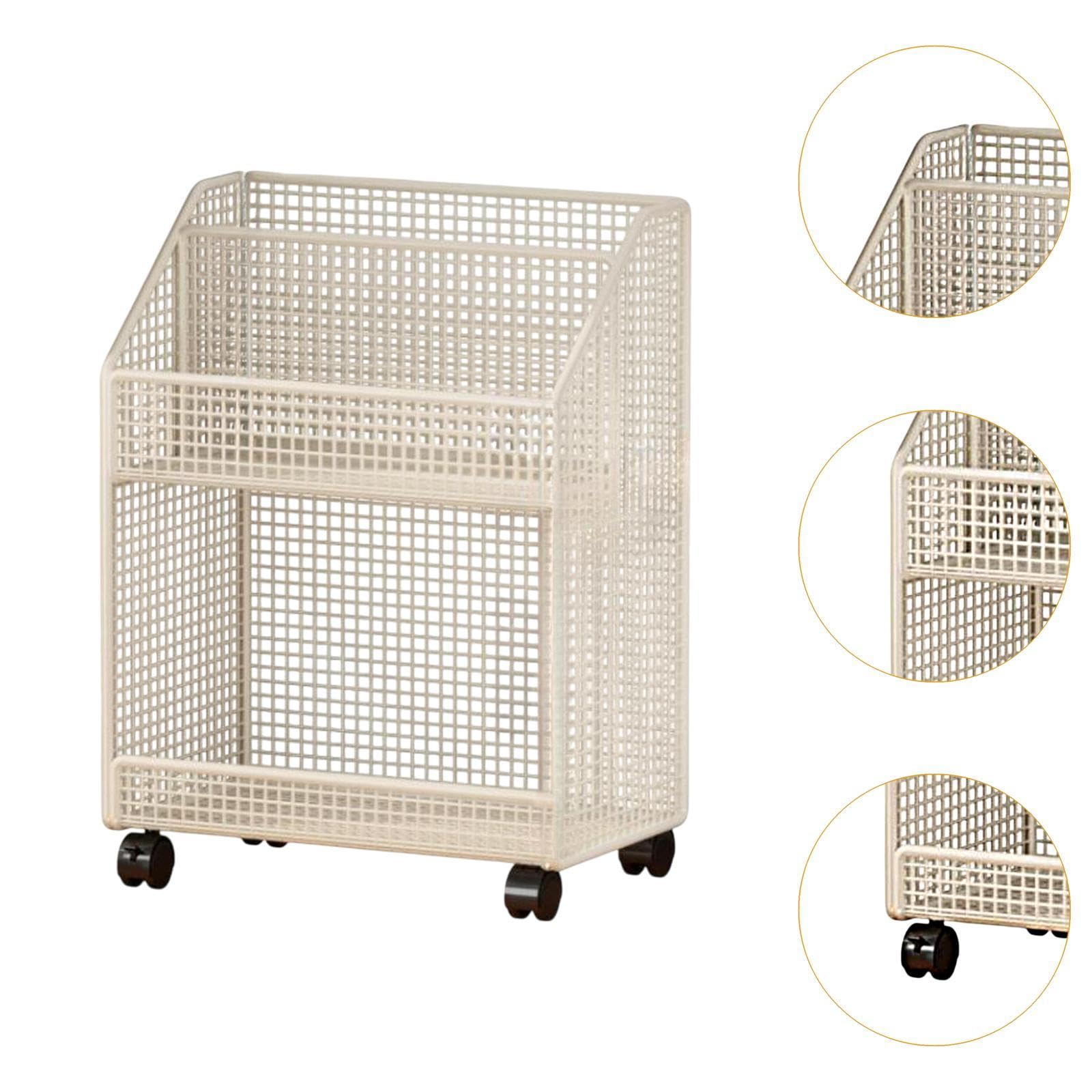 rockible Carrello Porta Libri con Ruote, Organizer per Documenti Sotto La Scrivania, Carrello Portaoggetti Multiuso, Libreria Mobile per Dormitorio, 2 Strati