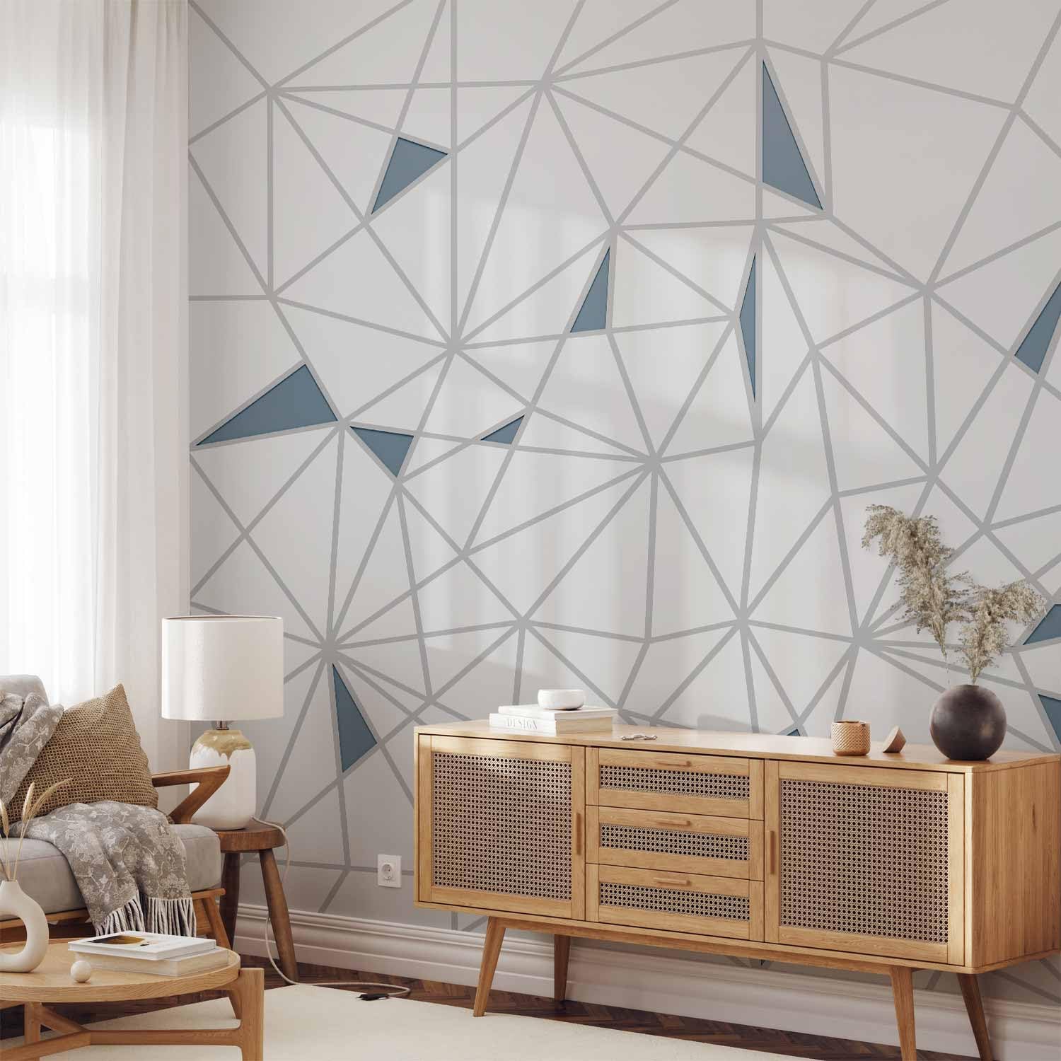 murando - Carta da Parati Moderna per Soggiorno, Geometrico, 400x280 cm