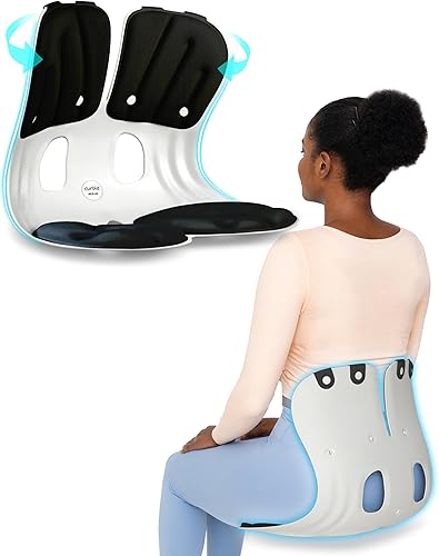 curble Silla Adulto Soporte ergonómico para espalda y lumbar para una buena corrección de postura y alivio del dolor de espalda, perfecta para
