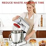 Accessoire à la crème de mélangeur, String Mixer Heads Scraper, Pièces jointes 6-Wire Whisks Anti-Splatter Baffle pour l'aide à la cuisine 4.5qt et 5qt Mélangeurs à tête incrustée Accessori(Clear)