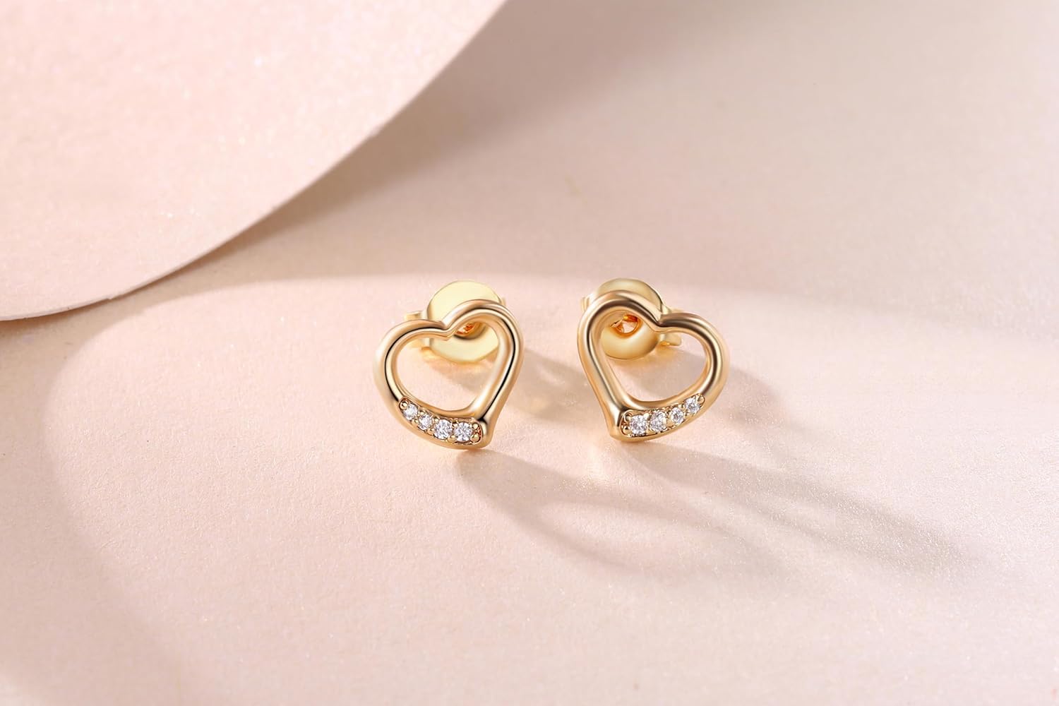 VOLUKA Cubic Zirconia Stud Earrings for Women - 3 Pairs 18K Push Back Hypoallergenic for Sensitive Ears Ears Simulated Diamond CZ - Image 3