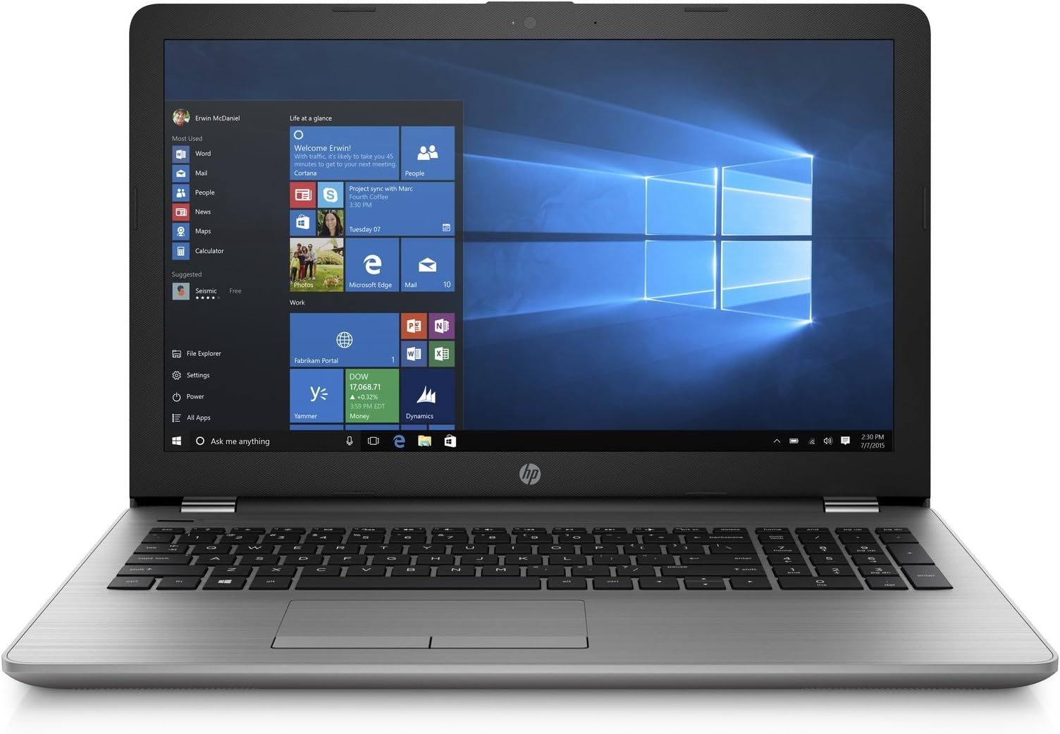 HP250 G6 SP 2UB92ES Notebook i3 6006U Full HD Matte SSD Windows