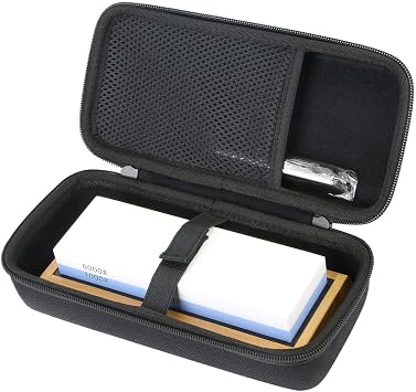 Aenllosi Hard Carrying Case Replacement for Sharp Pebble Premium Whetstone Knife Sharpening Stone 2 Side Grit 1000/6000 Waterstone Black