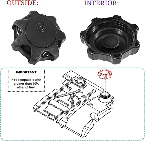 Miniatura 5 de AM137724 - Llenador de tapa de gas combustible compatible con 325 335 345 LT150 160 X 465 475 485 575 585 700 724 Z225 245 445 465 Llenadora de tapa