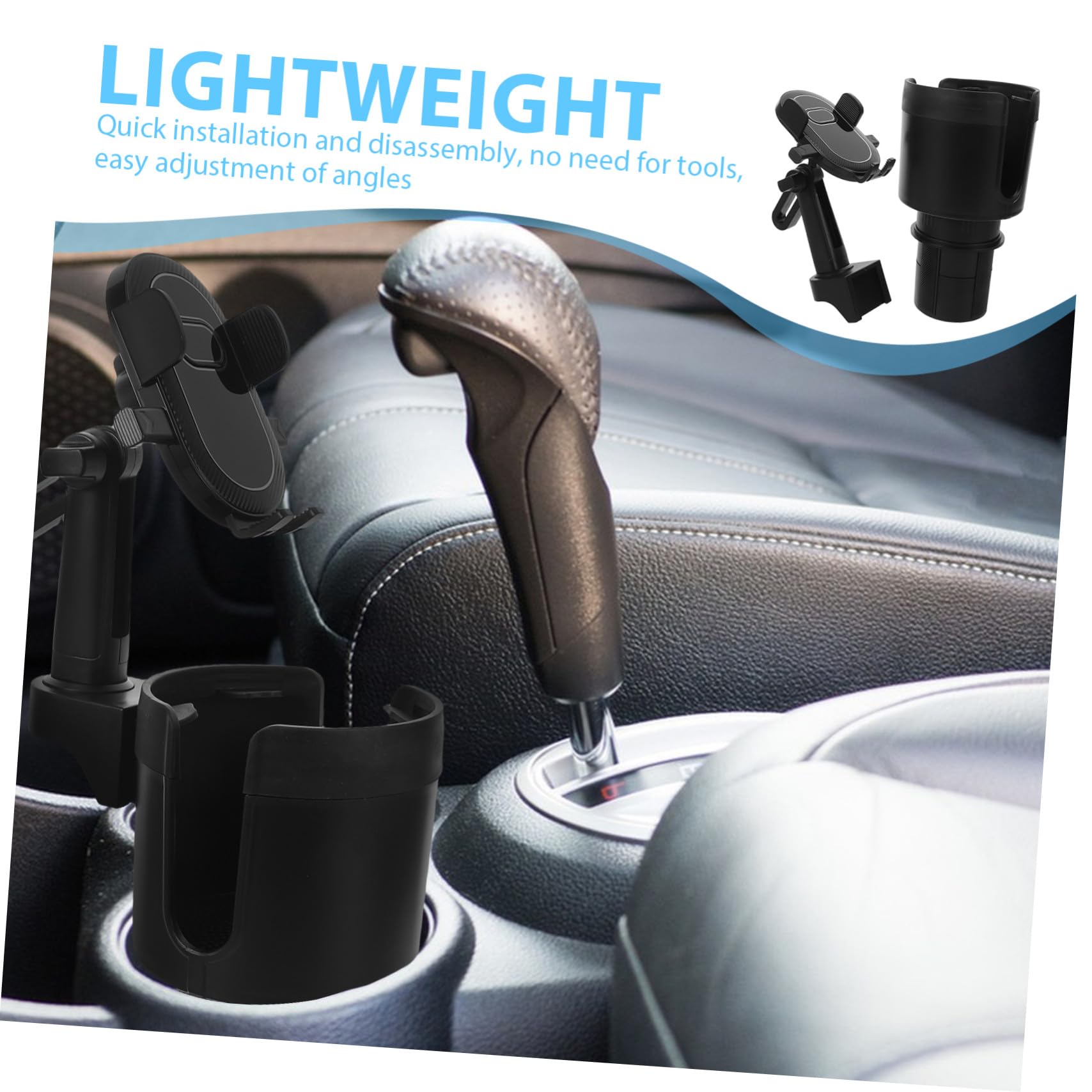 Supporto Cellulare Auto Porta Tazze Organizza Smartphone e Bevande Clip Sicura Adatto Auto Suv Angolo Regolabile Resistente