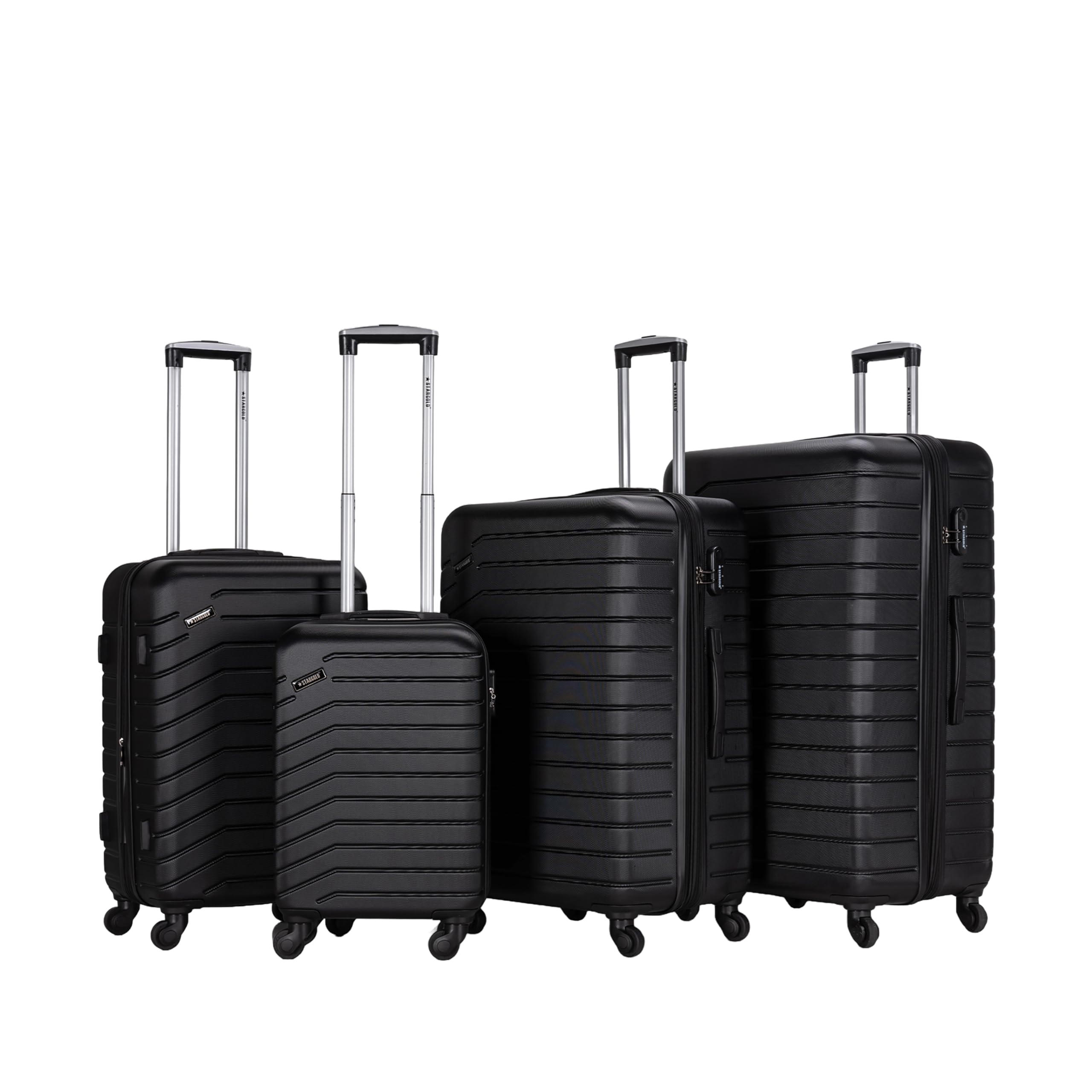 STARGOLDTravel Trolley Suitcase Set of 4 PCS Polyester Fabric Luggage Bag with Lockable System Bag-T87DB